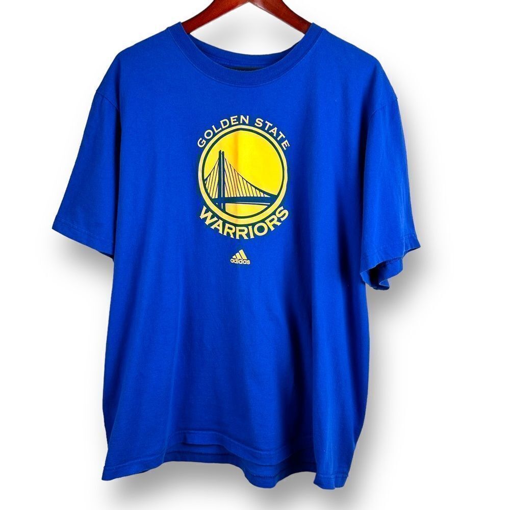 Adidas Warriors logo men’s blue T-shirt size 2XL